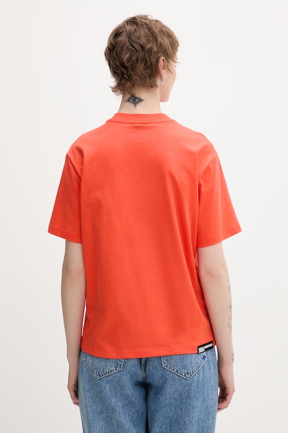 Odzież Karl Lagerfeld Jeans t-shirt damski bawełniany A1W17031 pomarańczowy