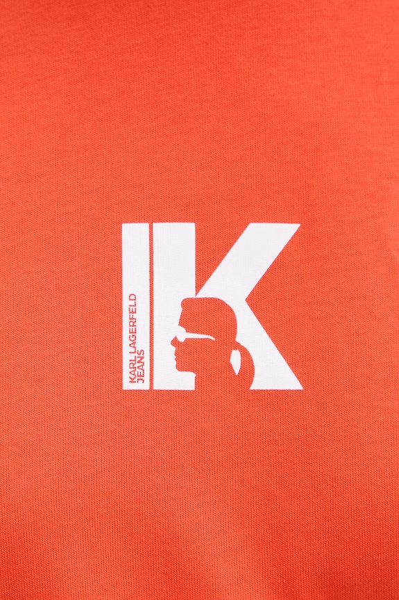 Karl Lagerfeld Jeans t-shirt damski bawełniany A1W17031 pomarańczowy
