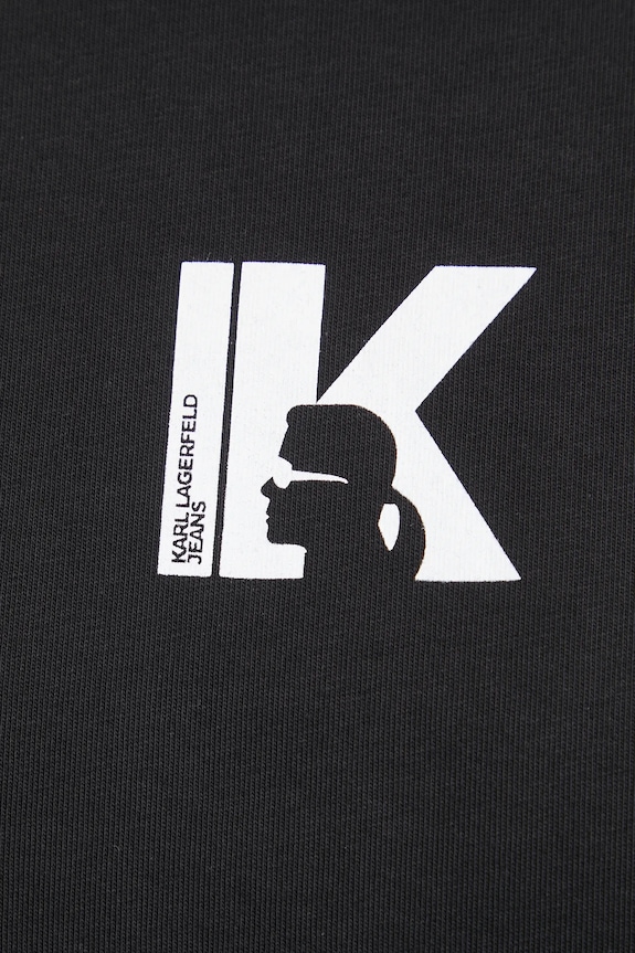 Karl Lagerfeld Jeans t-shirt damski bawełniany A1W17031 czarny