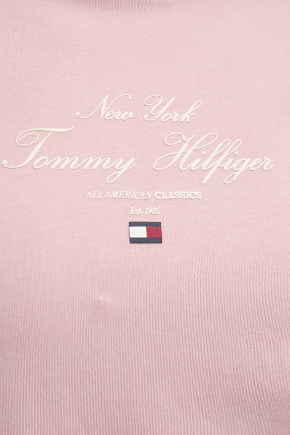 Pamučna majica Tommy Hilfiger WW0WW43895 roza