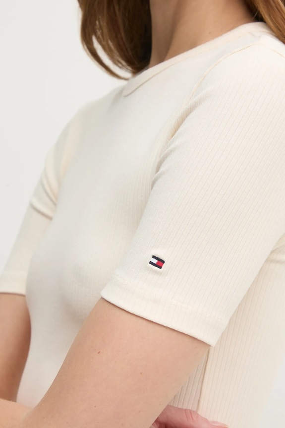 Tričko Tommy Hilfiger WW0WW43918 béžová