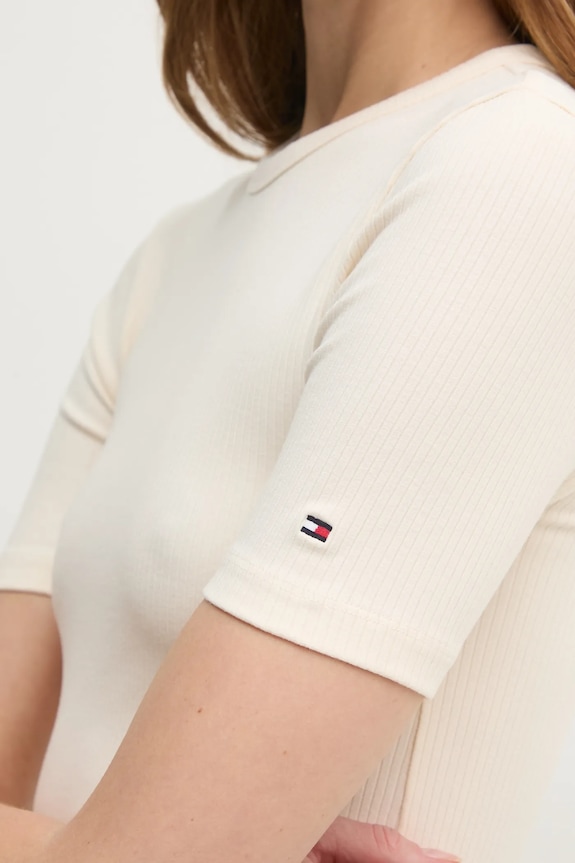 Tričko Tommy Hilfiger WW0WW43918 béžová