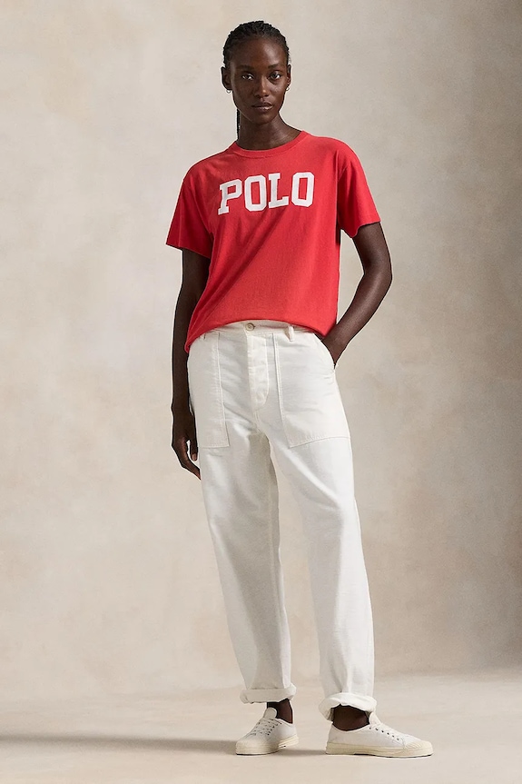 Oblečení Bavlněné tričko Polo Ralph Lauren 211959617 červená