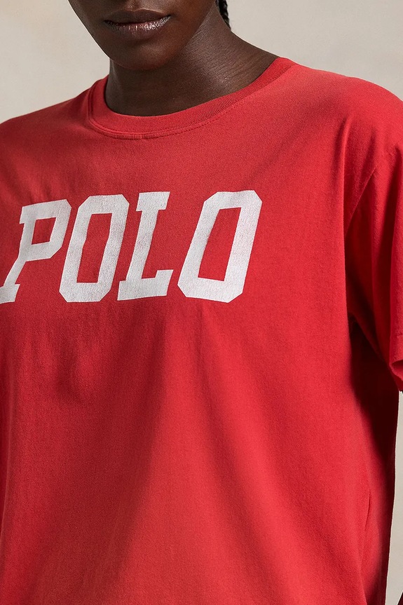 Bavlněné tričko Polo Ralph Lauren červená 211959617