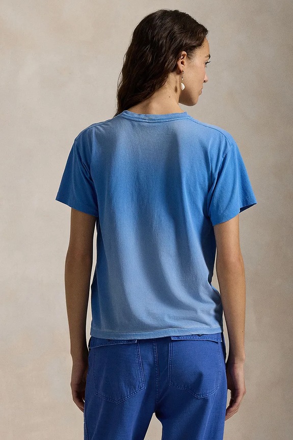 Bavlněné tričko Polo Ralph Lauren 211959617 modrá SS25