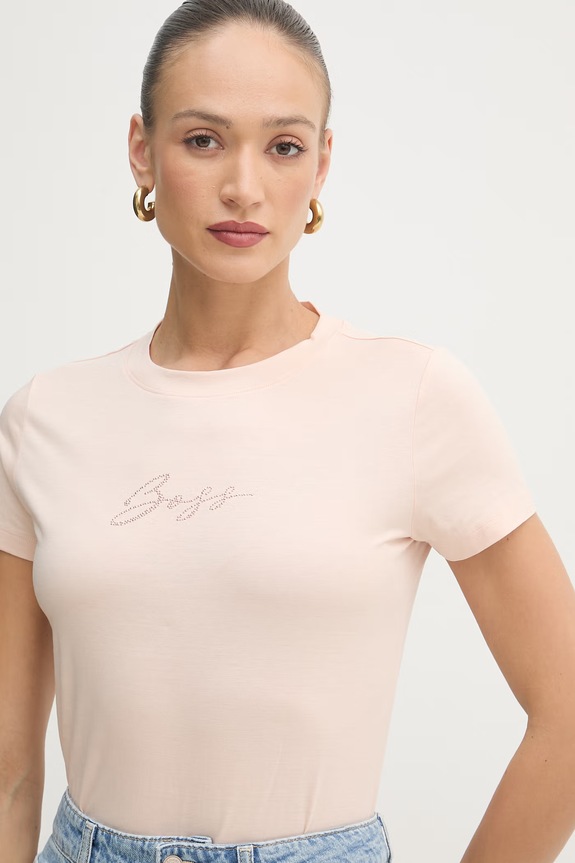 Odzież BOSS Orange T-shirt damski bawełniany C Esogo 2 MA crystal 50538826 pomarańczowy