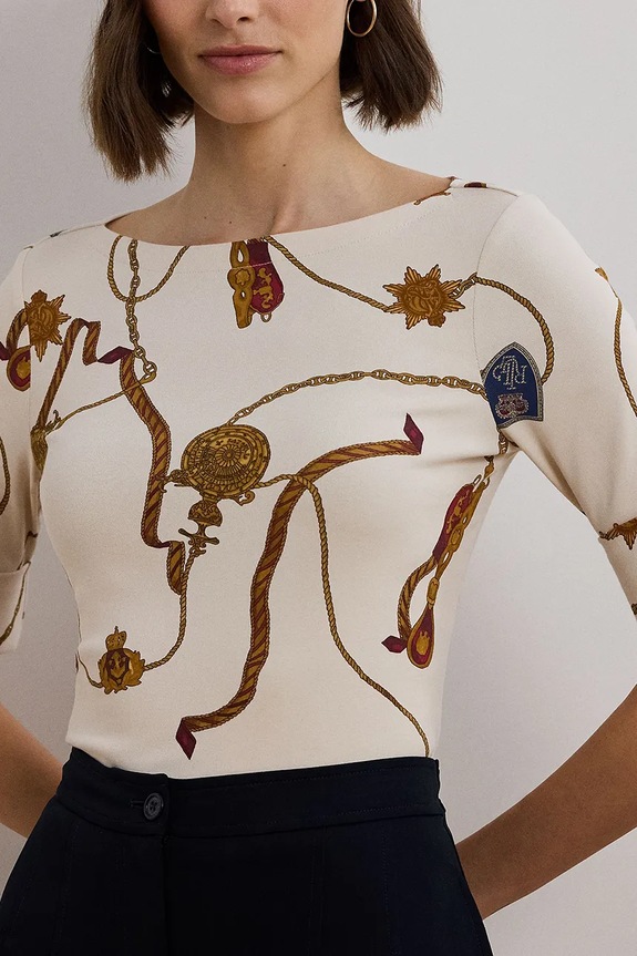 Lauren Ralph Lauren pamut póló fehér 200957614