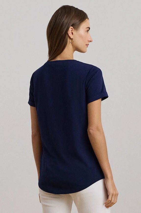 Lauren Ralph Lauren t-shirt in cotone 200957668 blu navy SS25