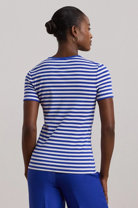 Lauren Ralph Lauren t-shirt bawełniany 200957662 niebieski SS25