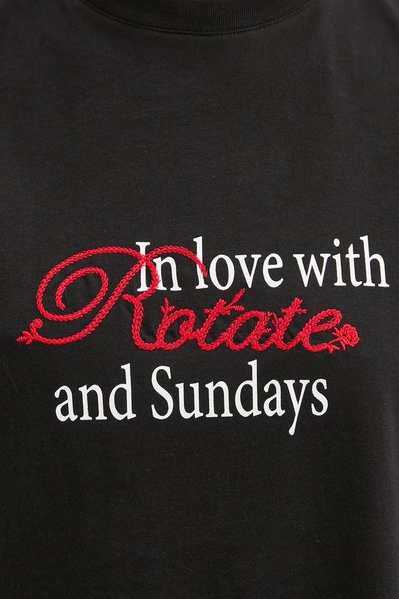 Rotate pamut póló 113421100 fekete