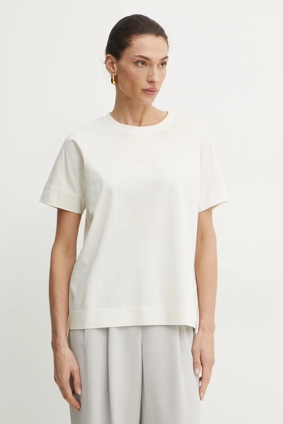 BOSS t-shirt bawełna beżowy 50532092