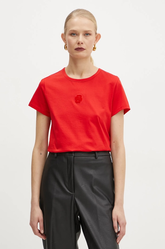 BOSS tricou din bumbac imprimeu rosu 50534800