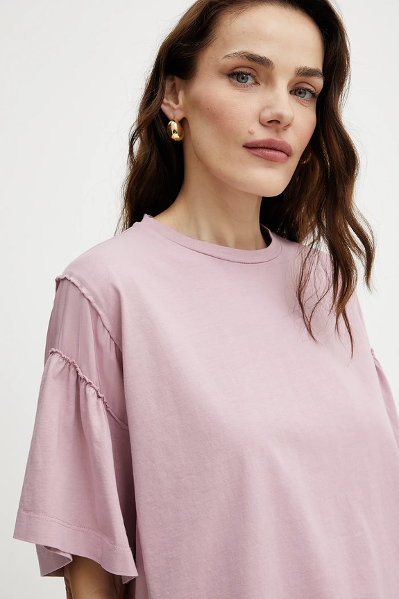 Ρούχα Μπλουζάκι Pinko 104965.A2HX ροζ