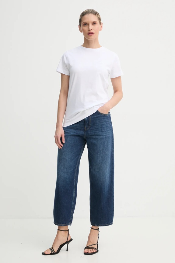 Pinko t-shirt bawełniany 101752.A2HN biały AA00