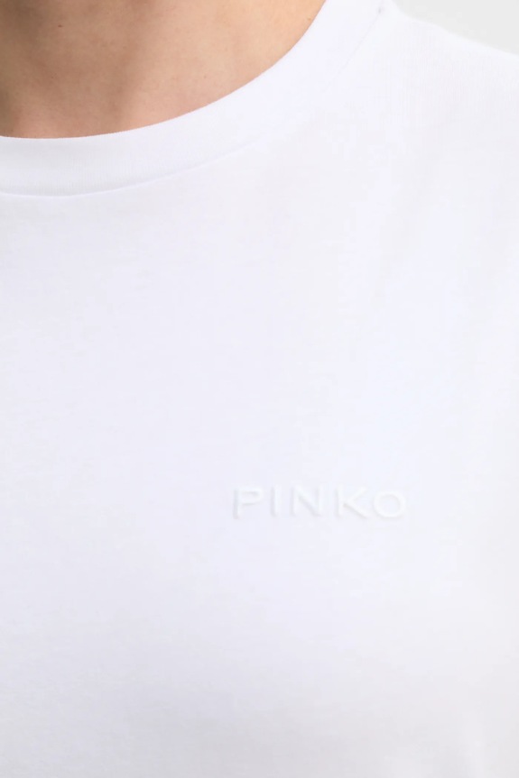 Pinko t-shirt bawełniany 101752.A2HN biały