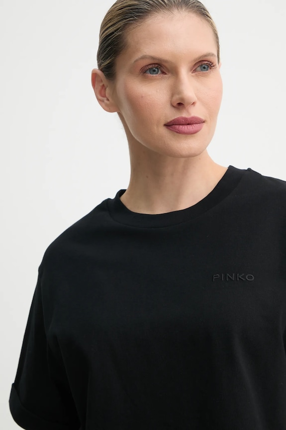 Pinko t-shirt bawełniany czarny 104882.A2HN