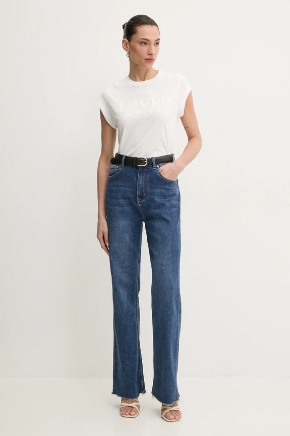 Βαμβακερό μπλουζάκι Pinko 104603.A2D1 λευκό SS25