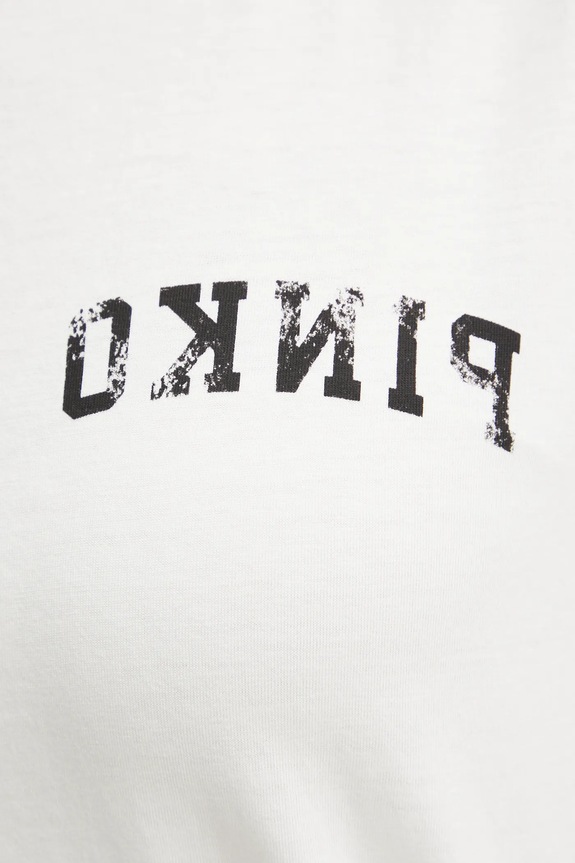 Pinko top bawełniany 104268.A2C0 beżowy