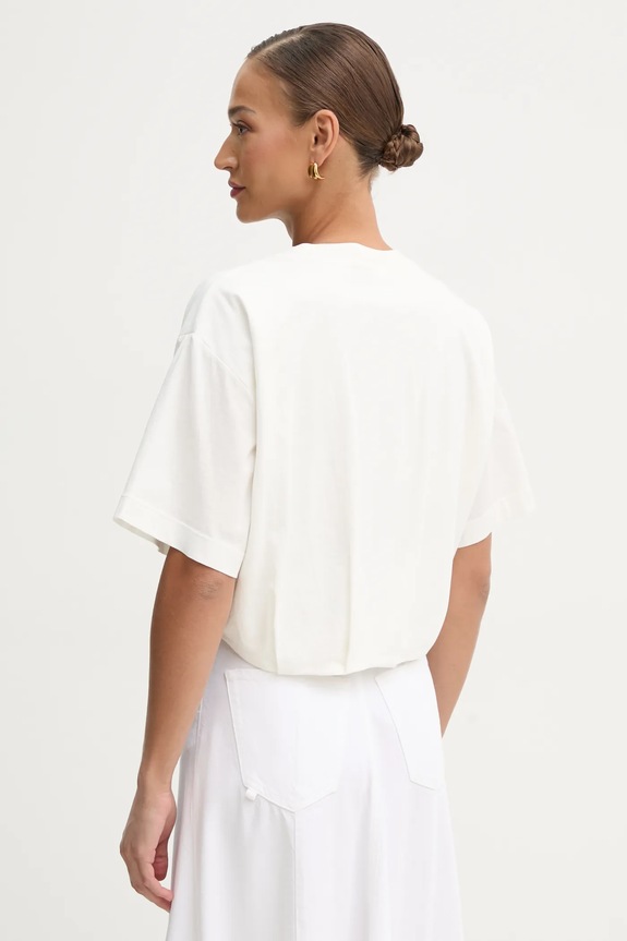 Odzież Pinko t-shirt bawełniany 104257.A2C0 beżowy