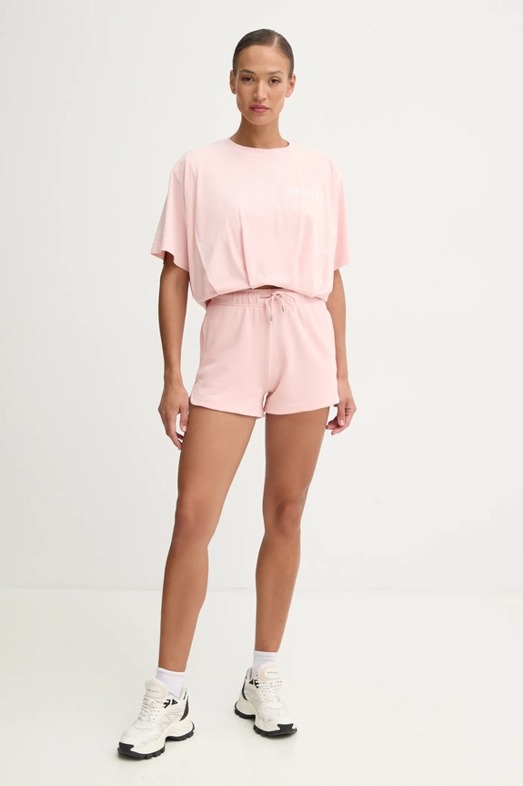 Pinko t-shirt bawełniany 104257.A2C0 różowy SS25