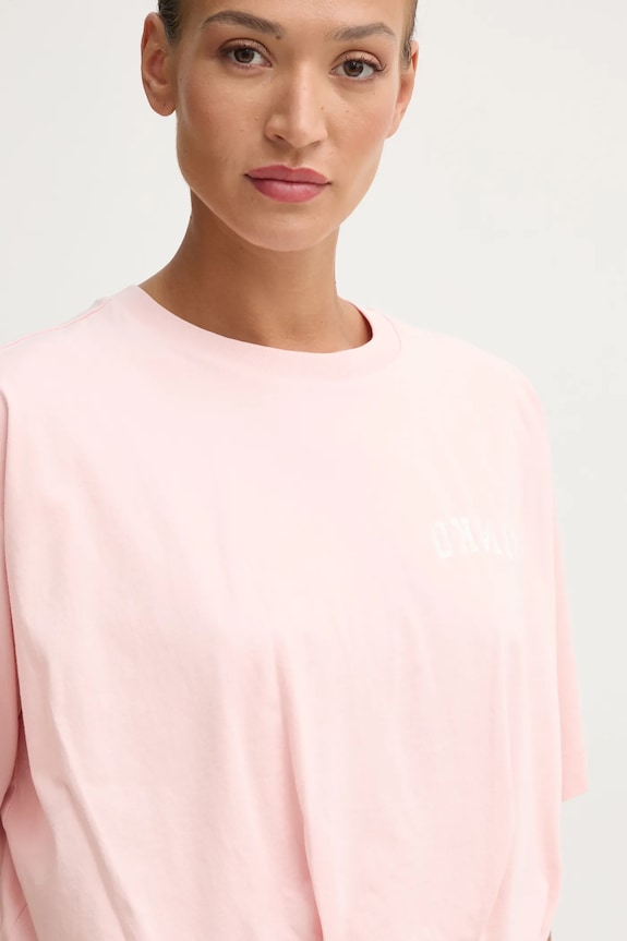 Pinko t-shirt bawełniany różowy 104257.A2C0