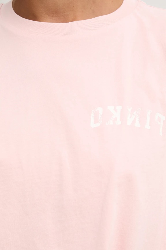 Pinko t-shirt bawełniany 104257.A2C0 różowy