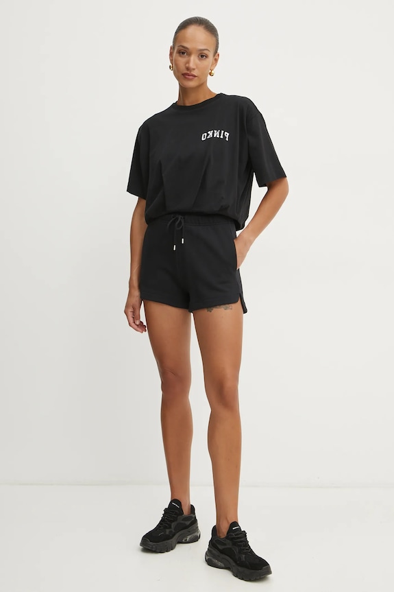 Βαμβακερό μπλουζάκι Pinko 104257.A2C0 μαύρο SS25