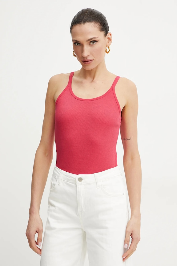 Pinko top bawełniany bawełna różowy 105001.A2IA