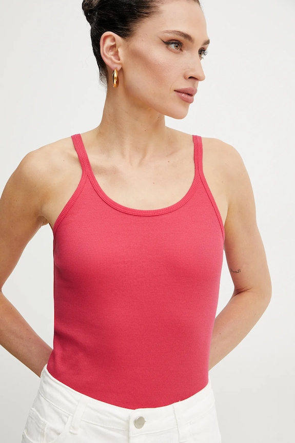 Pinko top bawełniany różowy 105001.A2IA