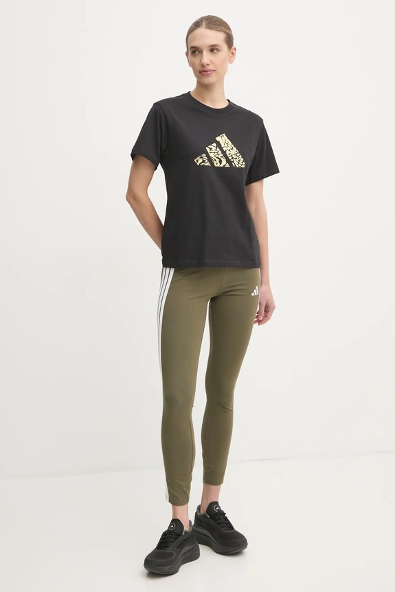 adidas t-shirt bawełniany W T MET TEE JJ4059 czarny SS25