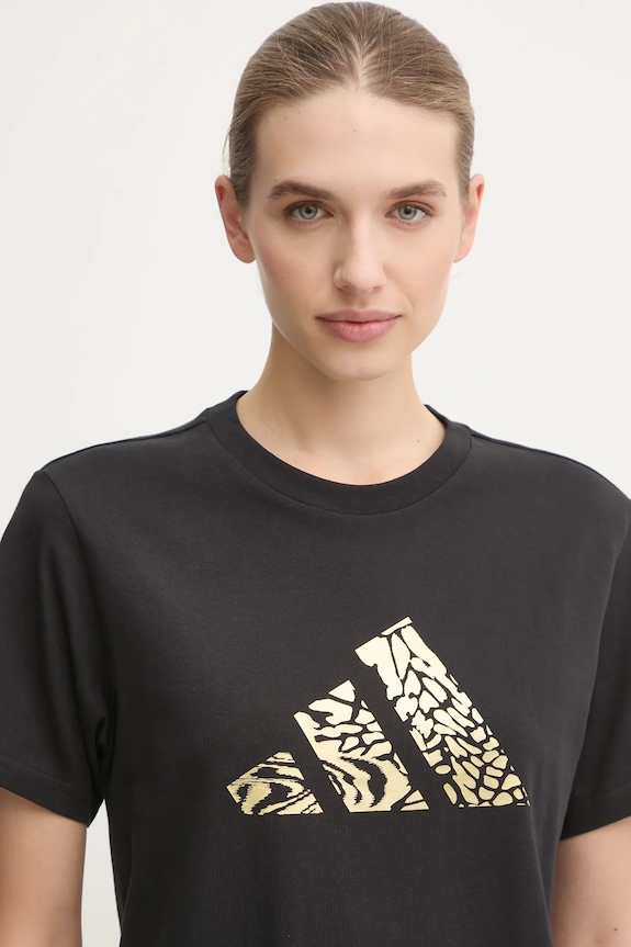 adidas t-shirt bawełniany W T MET TEE czarny JJ4059