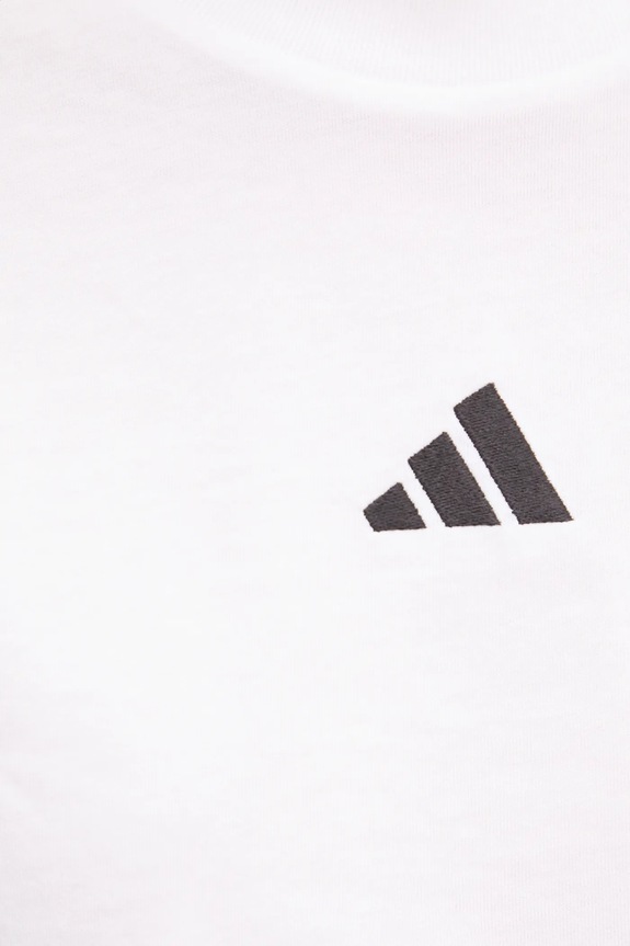 Βαμβακερό μπλουζάκι adidas Essentials JD4999 λευκό