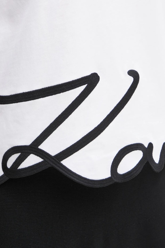 Pamučna majica Karl Lagerfeld A1W17013 bijela