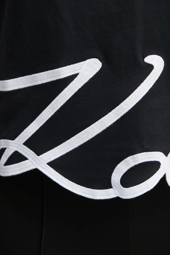 Karl Lagerfeld t-shirt bawełniany KARL SIGNATURE A1W17013 czarny