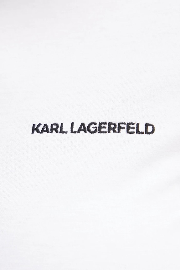 Karl Lagerfeld pamut póló A1W17019 fehér