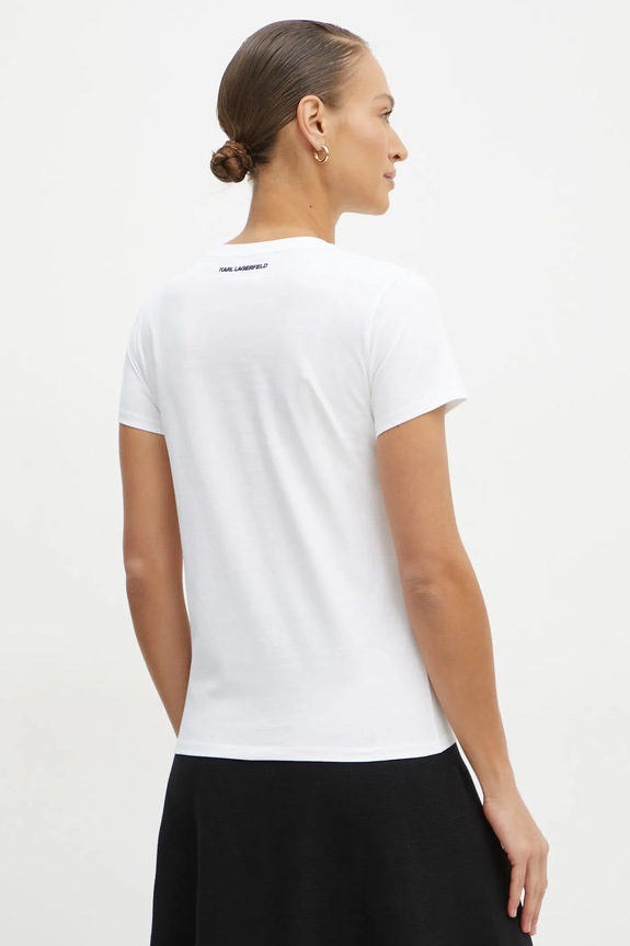 Îmbrăcăminte Karl Lagerfeld tricou din bumbac A1W17068 alb
