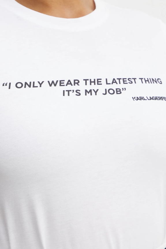 Karl Lagerfeld tricou din bumbac A1W17068 alb
