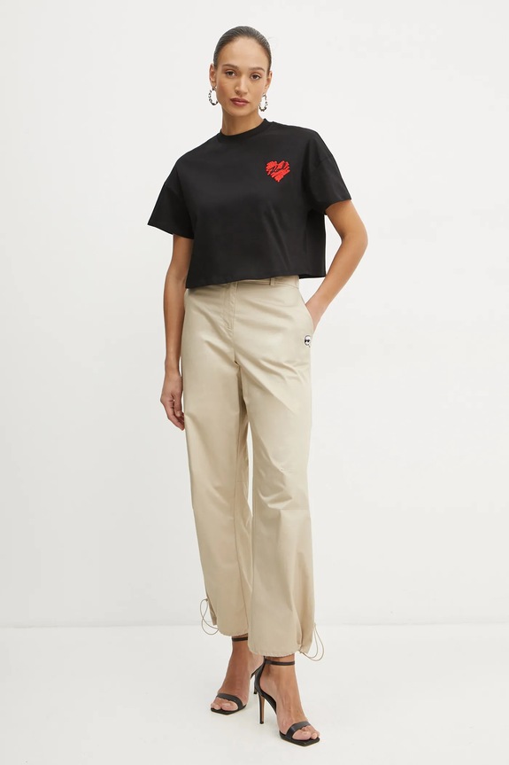 Karl Lagerfeld t-shirt in cotone A1W17074 nero SS25