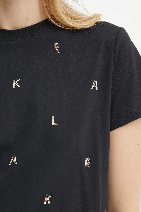 Pamučna majica Karl Lagerfeld A1W17078 crna