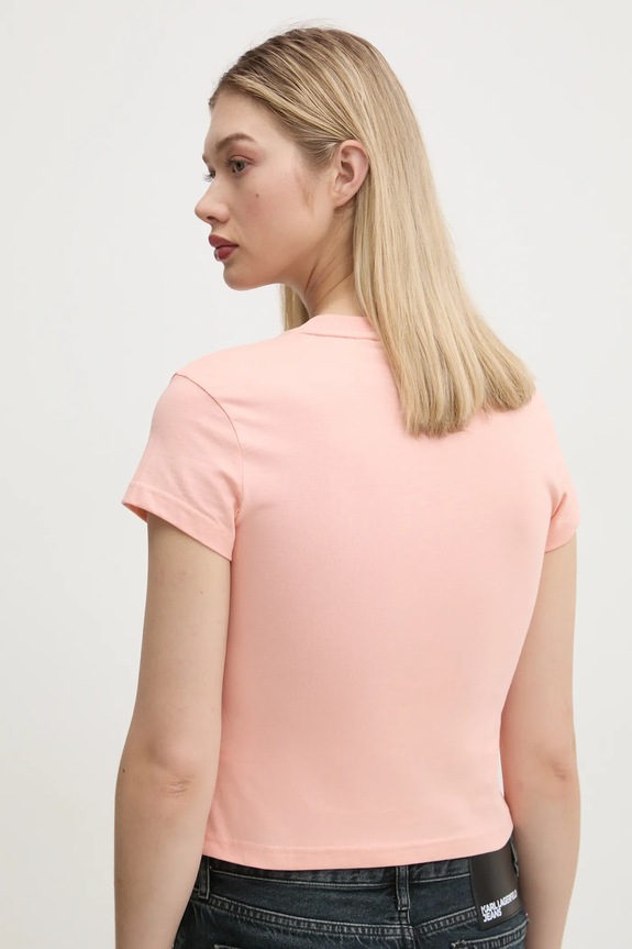 Oblečenie Bavlnené tričko adidas Originals Essential JC8971 oranžová