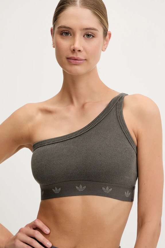 Топ adidas Originals RIB BRA коричневый JC7558
