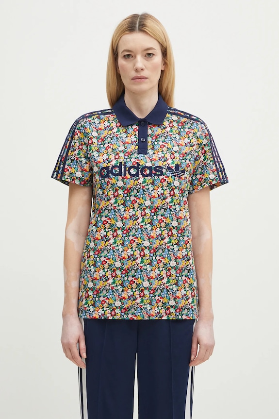 adidas Originals polo shirt Liberty relaxed navy JC7786