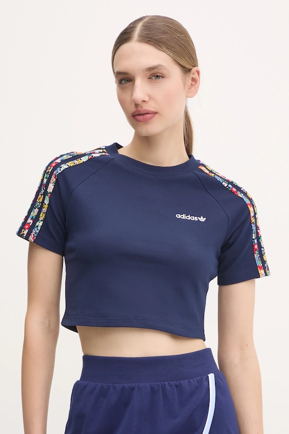 adidas Originals t-shirt Liberty wzorzyste granatowy JC7788