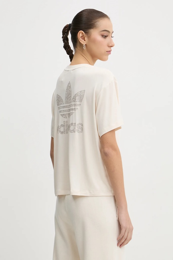 Дрехи Тениска adidas Originals SNAKE TRF TEE JC5747 бежов