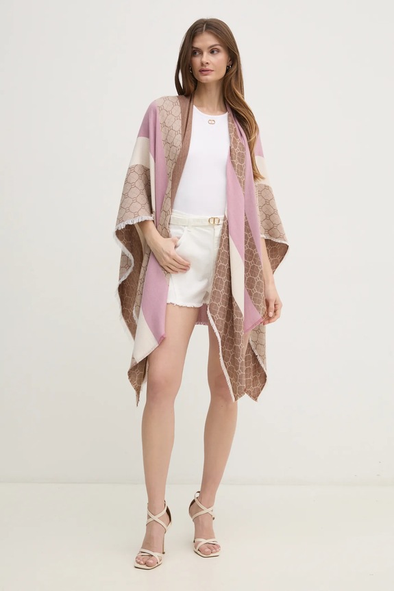Bavlněný top Twinset 251TP2550 bílá SS25