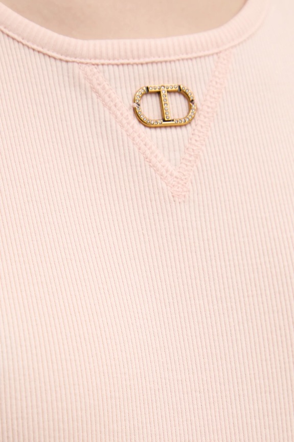 Twinset top in cotone 251TP2550 rosa