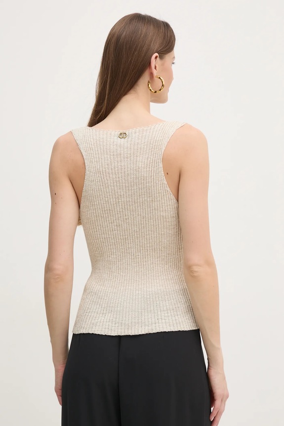Abbigliamento Twinset top con aggiunta di lino 251TP3370 beige