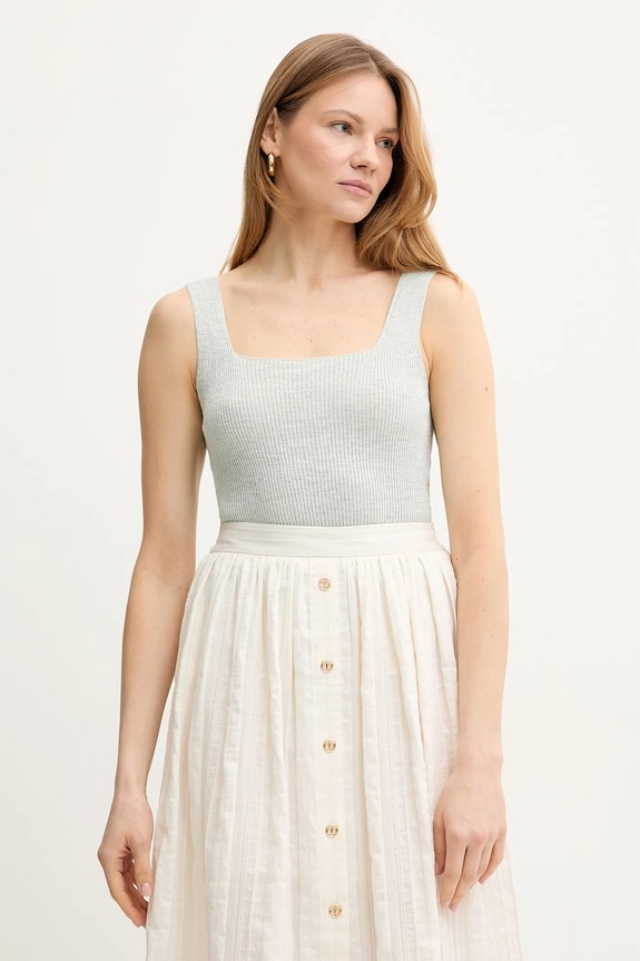 Top s dodatkom lana Twinset casual tirkizna 251TT3147