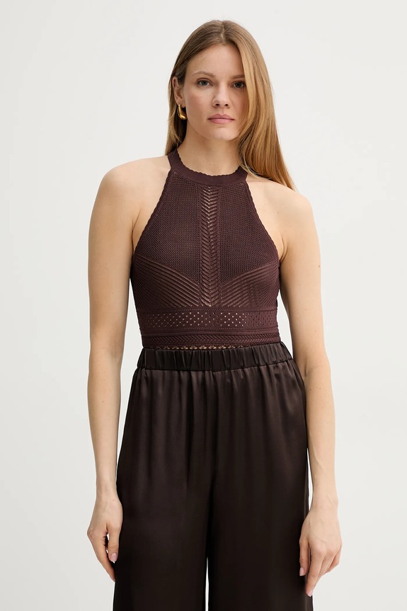 Body Twinset slim hnedá 251TT3311