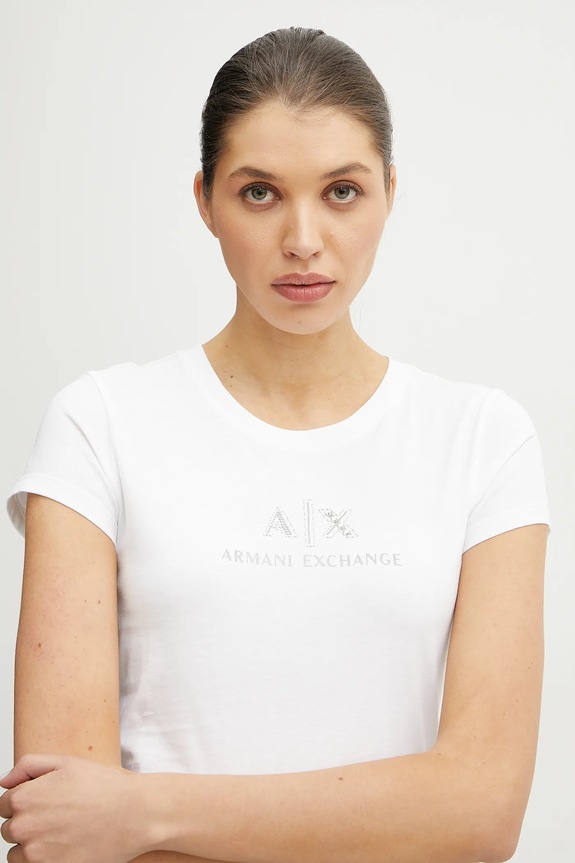 Armani Exchange t-shirt in cotone bianco XW000386.AF10354